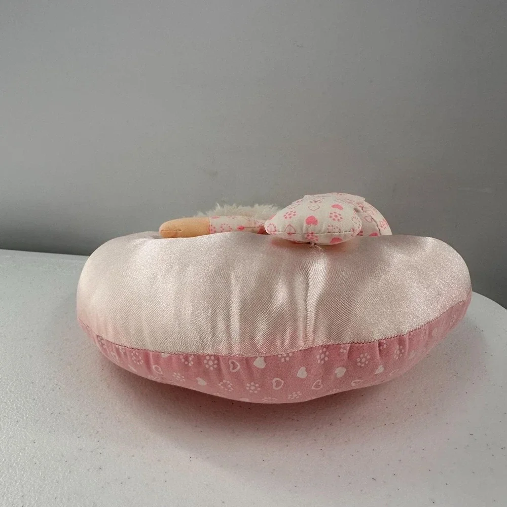Vintage Russ‎ Berrie Plush Moon Doll Pink Pajamas Sleeping Baby 1984 Collectible